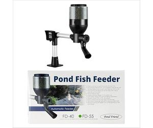 Pond Friend Automatic Fish Feeder Outdoor - 5.5L Holiday & Vacation Koi Feeder - Programmable LCD Timer for Precise Daily Feeding - Weatherproof Mains Power 12V Transformer, 3 Pin Plug & 5m Cable