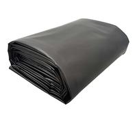 Pond Liner,Flexible Outdoor Pond Liner - 5 Mil Black Polythene Sheeting Roll, Waterproof Underlayment, Damp Proof Membrane, Roof Tarp, Landscape Ground Cover (6.5x26.2ft)