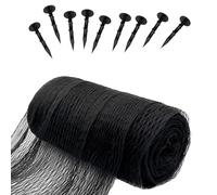 Pond Netting Kit, 4.5m x 6m Heavy Duty Pond Net for Koi Ponds, Pond Net Cover Garden Pool Fine Mesh Netting Kit for Leaves, Protects Koi Fish from Birds Cats Predators, with 10 Stakes