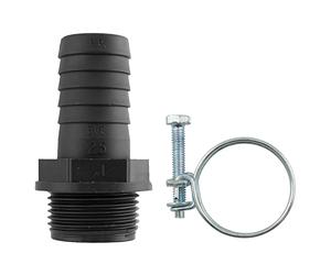 Pond Pump/Filter/Waterfall Pipe Joiner 40mm Barb-1.5" bspm Thread Corrugated Hose Connector+Free Double Wire Hose Clip 1.5" BSP = 47.8MM Across The Thread