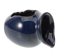 Pond Spitter Ceramic Jug Water Fountain Garden Waterfall Fountain Outdoor Water Feature Planter Plant Flower Pot Jar Backyard Outside Decorations Fish Tank Cave Aquarium Hydroponic Vase (Blue)