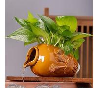 Pond spitters for Small Ponds, Ceramic Jug Water Fountain, Garden Outdoor Water Feature Planter, for Balcony, Courtyard, Patio and Home Office(16x11x9cm/6.3x4.3x3.5in)