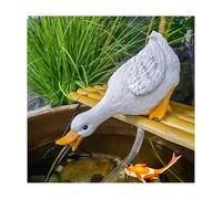 Pond spitters for small ponds, Garden Decor pond spitter for Koi pond, Fish fountain spitter with Hose, pool fountains for above ground pools, for Water Gardens(White,28 * 14 * 17cm)