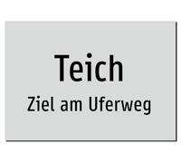 Pond - Target on the Shore Path - Sticker A3: 420 x 297 mm - Without Graphics, Only Text