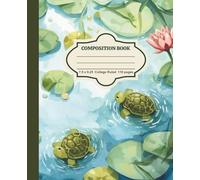 Pond Turtles Composition Book: 7.25 x 9.5 College Ruled Notebook | 110 Pages | Matte Soft Cover Journal for School, Notes, and Writing