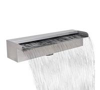 Pond Waterfall Blade, Pool Fountain Spillway Cascade Water Feature Rectangular Stainless Steel 45 cm