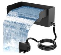 Pond Waterfall Kit 12 Inch 800GPH 45W Submersible Pump for Garden | Pond Waterfall Filter,Stainless Steel,Super Quiet, Adjustable Flow Pump,10Ft Cord,Complete Kit,Easy Setup