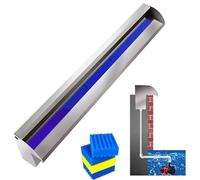 Pond Waterfall Stainless Steel Water Falls Spillway for Fish Pond, Embedded Pool Waterfall Fountains, 63 59 50 48 36 30 24 18 16 Inch Water Feature Wall Filters(30in(76cm))
