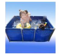 Pond with Drain Valve - Temporary Holding Tank for Aquatic Life - Durable 0.5mm PVC Tarp Water Storage for Saltwater Fish, Koi, and Turtles