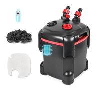PONDFORSE 172GPH Canister Filter, External Aquarium Filter with 5W UV Sterilizer Ultra-Quiet Water Cleaning Machine with Free Media for Fish Tanks and Aquariums Up to 30 Gallons (172GPH)