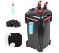 PONDFORSE 265GPH Canister Filter, 3-Stage External Aquarium Filter Ultra-Quiet Water Circulation Cleaning Machine with Media for Fish Tanks and Aquariums Up to 75 Gallons (265GPH)