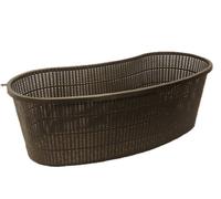 PondH2o Lily Basket Water Pond Plant Pot, Contour or Kidney Shaped Plastic Slotted Plastic Mesh, 44cm Long, Perfect for Lily's, Oval Aquatic Underwater Planter Basket for Aquaponics, Hydroponics