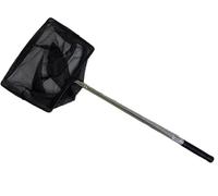 PondH2o Long Handle Telescopic Aquarium Fishnet 30cm Fine Black Mesh Extends To 107cm Aquarium or Pond Fish Net Stainless Steel Handle Soft Nylon, Skimming Small Debris