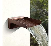 PONDO 304 Stainless Steel Made Exquisite Handcrafted Waterfall Spout for Landscape, Water Fountain Spout Scupper Luxury Decoration for Pools, Ponds, Water Walls (Brown Powder Coating)