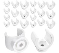 PONDON 1/2 in, 3/4 in, 1 in Pipe Clamps, 150 Pcs PEX Clips, PEX Tubing Clamps, Plastic Water Pipe Holders, Water Pipe Support Hangers, Robust Sockets for Pipes' Fixing