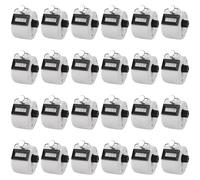 PONDON 24 Pcs Hand Tally Counters, Manual Mechanical Handheld, 4-Digit Lap Counter Clicker, White, 1.93 X 1.7 X 1.3 In / 4.9 X 4.3 X 3.3 Cm, For Knitting, Sports, Events