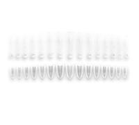 PONDON 240 Pcs Nail Forms for Poly Gel, Long Oval Dual Form Set, Transparent, Includes Glue Stick, Easy Application