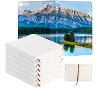 PONDON 6 Pcs Sublimation Journal Blank Notebooks, Hardcover PU Notebooks, A6 Journal 100 Sheets for Note Taking Plan Making Diary Writing, School Office Supplies