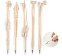 PONDON 70 Pcs Bone Shaped Ballpoint Pens, Creative Skeleton Finger Stationery with Black Ink, Novelty Writing Supplies for Office, Hospital, Halloween Party