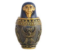 PONDON Anubis Statue Pet Urn, 7.5 in Resin Memorial Keepsake for Pet Ashes, Ancient Egyptian Decorative Figurine, Textured Vintage Home Display