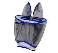 PONDON Breathable Mesh Horse Fly Cover, Eye Protection For Horses, Blue Trim Fabric-Wrapped Horse Headgear, Sun Shielding, Repels Mosquitoes And Insects