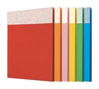 PONDON Colorful Memo Pad Set, 6 Pack Rainbow Sticky Notes Alternative, DIY Paper Cutting Notepads, Bright Color Stationery for Office School Home, Art Craft Project Supplies