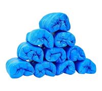 PONDON Disposable Shoe Covers 200 Pcs, Heavy Duty Cpe Plastic, Blue, 40 X 15 Cm / 15.7 X 5.9 In, Shoe Covers For Home, Clean Rooms, Workplace