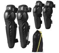 PONDON Elbow And Knee Pads For Adults, 4 Pcs Motorcycle Knee Elbow Pads, Cycling Knee Elbow Protectors With Hard Shell And Buffer Lining For Skateboard, Ski, Dirt, Adjustable Elbow And Knee Guards