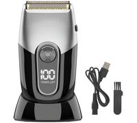 PONDON Electric Head Shaver, USB Rechargeable for Bald Men, LCD Display, Quick Charge, Travel-Friendly with 3-Blade System, Fcc & Ce Approved