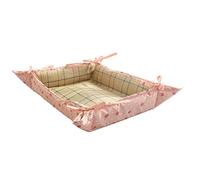 PONDON Fabric Folding Pet Cooling Mat, Light Floral, M 19.7 X 23.6 In, Convertible Pet Bed For Cats And Small Dogs, Cool Pad