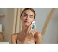 PONDON Facial Moisture Tester, Digital Portable with LCD for Hydration, Oil, and Softness Analysis, Handheld Skin Analyzer, Memory Function, Includes Protective Cover