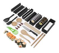 PONDON for Beginners, Family 23 Pcs Sushi Making Kit, Premium Plastic Set, Sushi Rice Roll Mold Shapes, Superior Sushi Maker Tool Set, DIY Home Sushi Prefect
