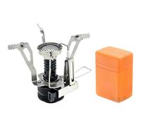 PONDON Gas Stove With Igniter, Portable Outdoor Folding Camp Stove, Stainless Steel Single Burner For Backpacking, Hiking And Picnic, Lightweight, W/Storage Box