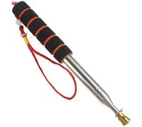 PONDON Guide Flag Stick, 8.2 Ft / 2.5 Meters Extendable Telescopic Pole, 10 Section Stainless Steel Handheld With Anti-Shock Grip, Portable Orange Black For Tour Groups