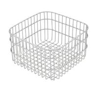 PONDON Kitchen Sink Drain Rack, 304 Stainless Steel, Square Drain Basket, Fruit/Veggie Washing, Quick Drain, Multi-Functional