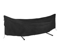 PONDON Large Hammock Cover, 149.6 X 6.7 X 31.5 In, Waterproof Windproof Dustproof, Adjustable Buckles, Easy To Clean, With Polyester Fabric And Storage Bag, Black
