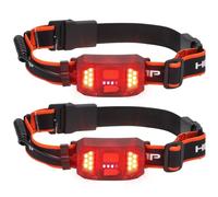 PONDON Led Headlamps 2Pcs, Lights Head Waterproof Cob Clips Usb Rechargeable, Flashlights Head Lights Rear Warning Lamps With, Mounted For Fishing Camping Cycling Running