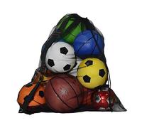 PONDON Mesh Bag Large Capacity, 2 Pcs Gym Drawstring Bag With Pocket, Single Adjustable Shoulder Strap For Volleyball Soccer Basketball