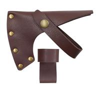 PONDON Metal Buckle Leather Hatchet Holster, 4 In Adjustable, Camping And Outdoors Gear, Handcrafted, Occidental Style