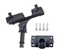 PONDON Mount Rod Holder Abs, Fishing Pole Rack With Locking Mechanism, Removable Marine Rod Support For Kayaks And Boats, 360 Degrees Adjustable Fishing Rod Holder With Square Base, Marine Kayak
