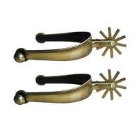 PONDON Pair Of Cowboy Boot Spurs, 4.1 In Cowboy Spurs, Bronze Alloy With Gear, Equestrian Spurs, Precise Control, Rustic Western Decoration