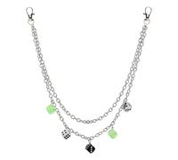 PONDON Pant Chain With Layered Design, Colorful Dice Charm Jean Chain, Trouser Key Chain