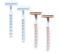 PONDON Razors for Women 4 Pcs, 3 Blade Disposable, Painless Shave for Legs, Underarms, and Bikini Area, with Protective Cover
