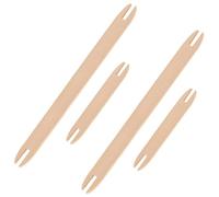 PONDON Shuttles For Craft Projects, Tapestry Making, Knitting & Hand Weaving, 4 Pcs Beech Wood, 2 Large (11.8X0.9) & 2 Small (5.9X0.9), Diy Tapestry Wooden Tools