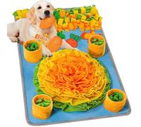 PONDON Snuffle Mat for Dogs, Large Breed Foraging Mat, 50 x 80 in, Slow Feeder & Anxiety Relief, Includes 2 Carrot Dog Toys, Colorful Design