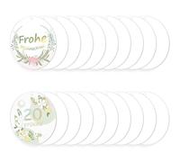 PONDON Transparent Acrylic Sheets For Diy Keychains, Arts, Crafts, Ornaments, Pendants, Tags, 20 Pcs Clear Round Acrylic Blank Plates, Acrylic Circles Discs With Hole, Acrylic Keychain Blanks