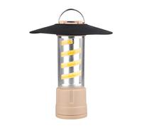 PONDON Usb Rechargeable Led Lantern, 2600Mah Khaki Portable Camping Light, Dimmable, 48 Hrs Runtime, Waterproof Flashlight, White Ray & Cob Beads