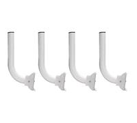 PONDON White Wireless Bridge Bracket Mount, 4 Pcs Iron Pole Mounted Mount With Adjustable Angle, Outdoor Ap Mount For Security Camera, 11.4 X 5.5 X 3.3 In
