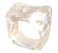 PONDON Wide Resin Ring For Women, Simple Joint Finger Ring, Wonderful Gift