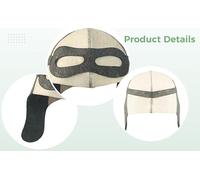 PONDON Wool Sauna Hat For Men & Women, Style Felt, Soft And Breathable, Adjustable Ear Flaps For Sauna And Steam Rooms